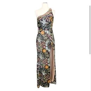 NWT Mac Duggal Sequin Maxi Dress